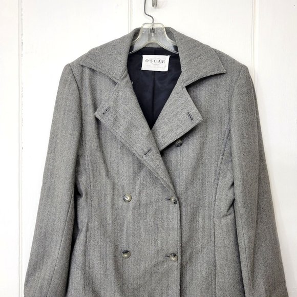 Vintage Oscar de la Renta Long Line Double Breasted Blazer Jacket - Picture 3 of 4